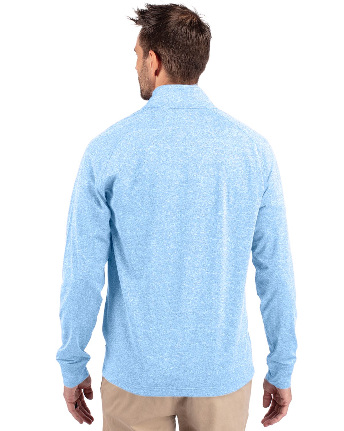 Cutter & Buck Adapt Eco Knit Heather Mens Quarter Zip Pullover - Image 2