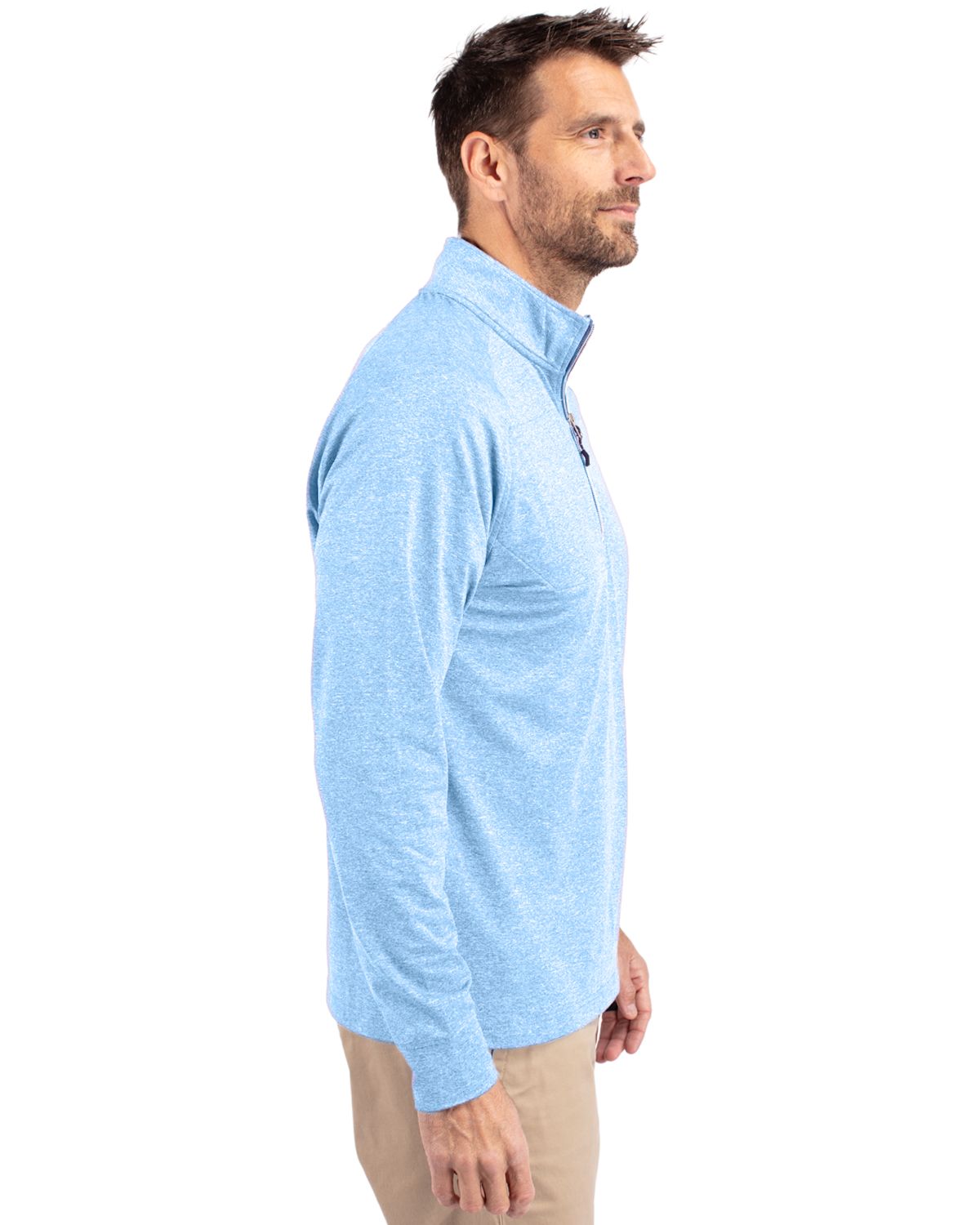 Cutter & Buck Adapt Eco Knit Heather Mens Quarter Zip Pullover - Image 3