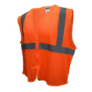 SVE1 Economy Type R Class 2 Mesh Safety Vest - Orange - Size 2X-3X