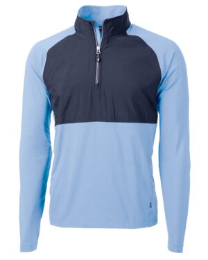 Cutter & Buck Adapt Recycled Soft Knit Stretch Mens Hybrid Quarter Zip Pullover MCC00034