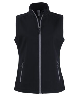 Cutter & Buck Clique Tempo Recycled Stretch Softshell Womens Full Zip Vest LQO00069